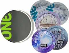 Презервативи One Pleasure Plus з повітряною ребристою капсулою 5 шт у кейсі