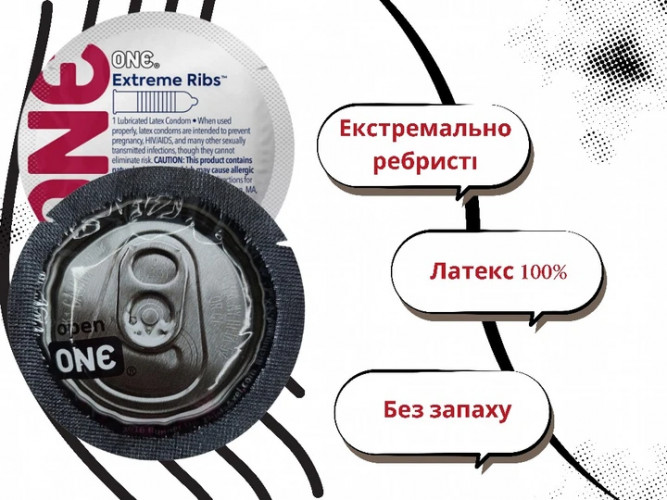 Презервативи One Pleasure Plus з повітряною ребристою капсулою 5 шт у кейсі