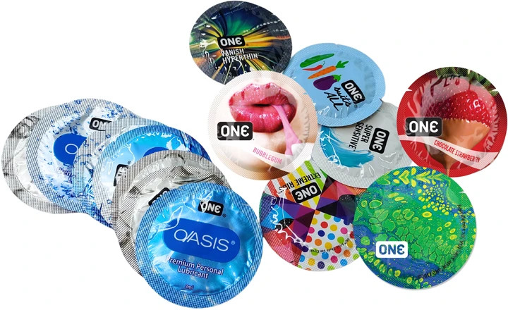 Набір презервативів ONE Double The Fun 7 шт + Лубрикант One 7 шт по 3 мл
