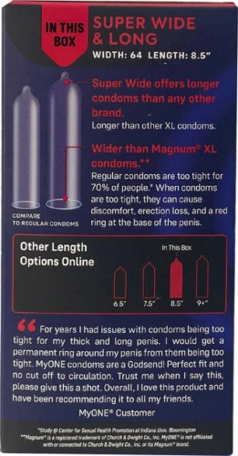Презервативи My ONE Super Wide & Long 10 шт