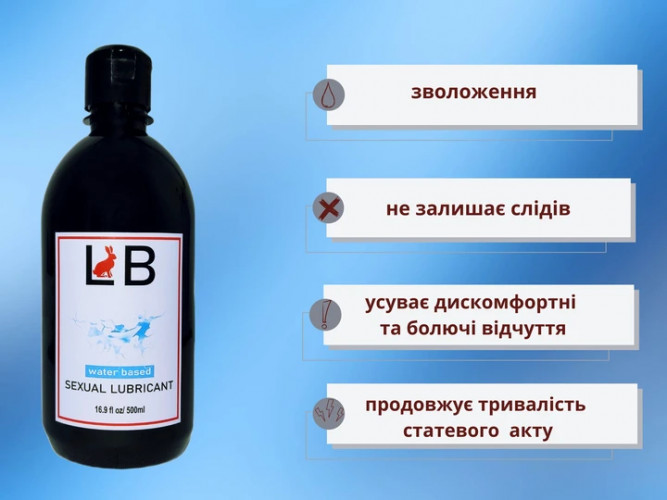 Лубрикант L.B. Sexual Lubricant Water Based Класичний 500 мл