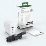 Мережевий зарядний пристрій Acefast A37 USB/ 3 Type-C QC PD 100W білий + кабель Type-C to Type-C