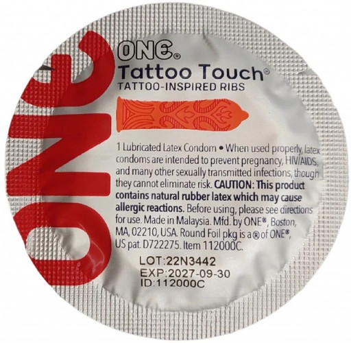 Презервативи One Tattoo Touch з текстурним малюнком 3 шт