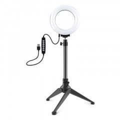 Кольцевая USB RGBW LED лампа Puluz PKT3049B 4.7" + настольный штатив