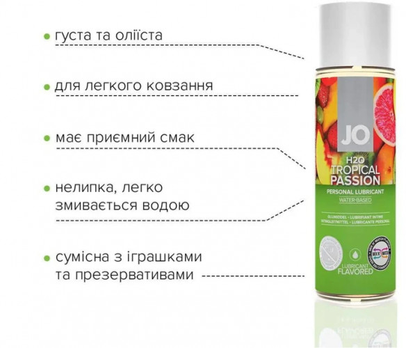 Лубрикант System JO H20 зі смаком Тропічних фруктів 30 мл